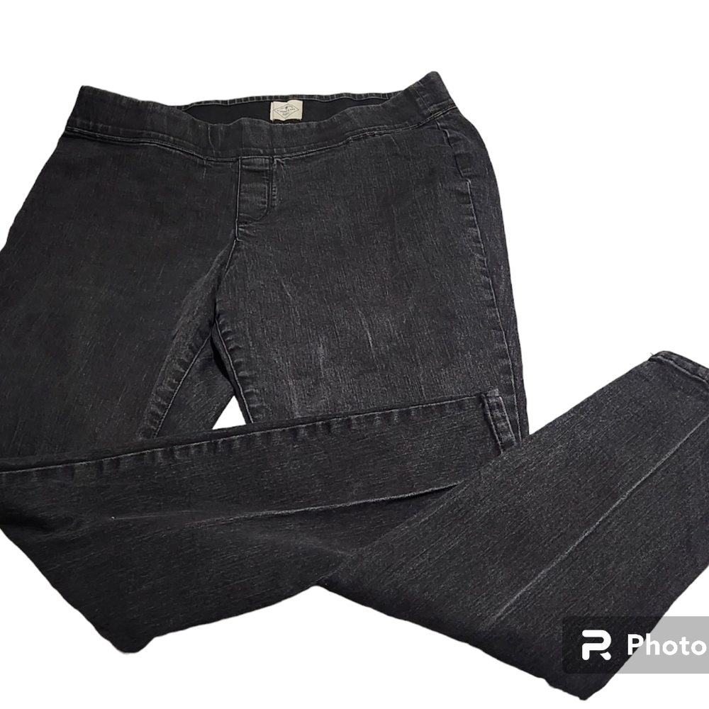 Black Pull On Jeans by St John's Bay, Size 1X